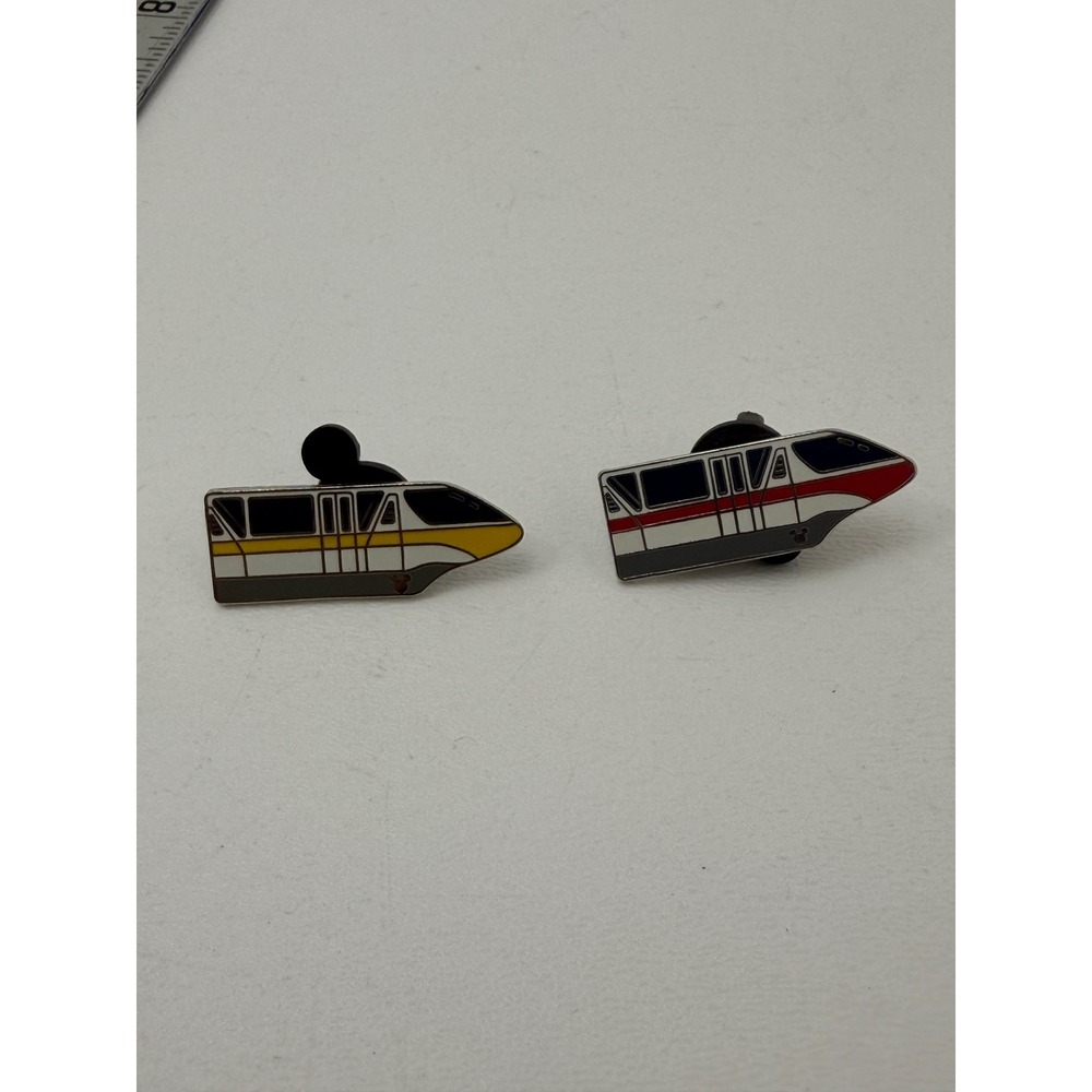 Disney Hidden Mickey Monorail Pins Lot Red Yellow Official Trading Pins 2007-08